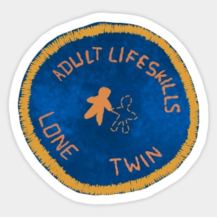 Adult Life Skills Lone Twin Badge Sticker